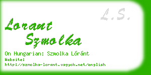 lorant szmolka business card